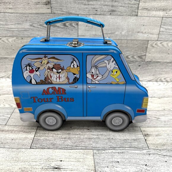1999 Acme Looney Tunes Tour Bus‎ Tin Lunch Box - Picture 1 of 10